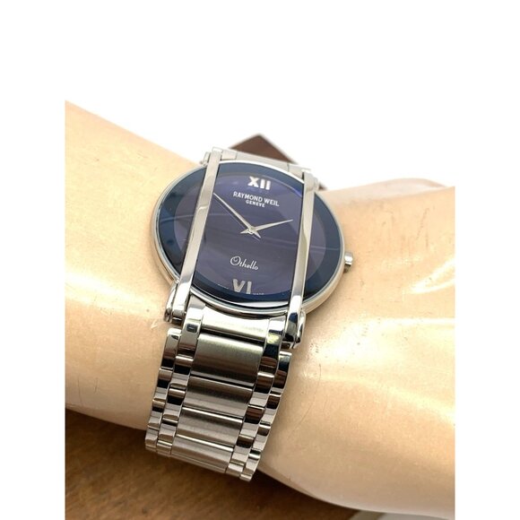 Raymond Weil Men's Watch 2010 Othello Swiss Quartz Blue Dial Silver Steel 37mm - Picture 6 of 14